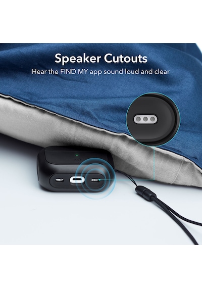 Apple AirPods Uyumlu Pro 2 2019/2022/2023 Halolock Magsafe Orbit Hybrid Case Siyah Siyah