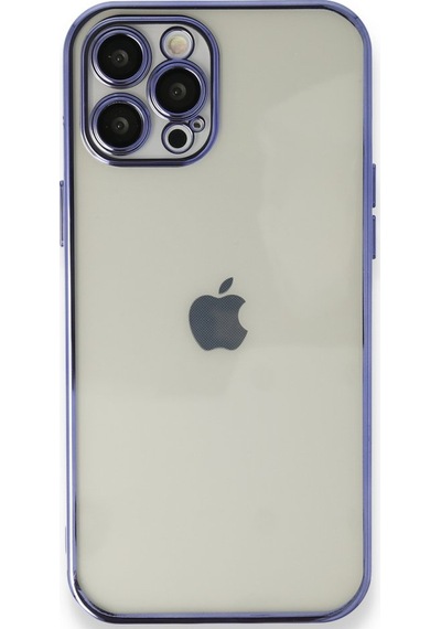 Apple Uyumlu iPhone 12 Pro Kılıf Kamera Lens Korumalı Parlak Silikon Kapak Ryc/razer Lens - Mor Mor