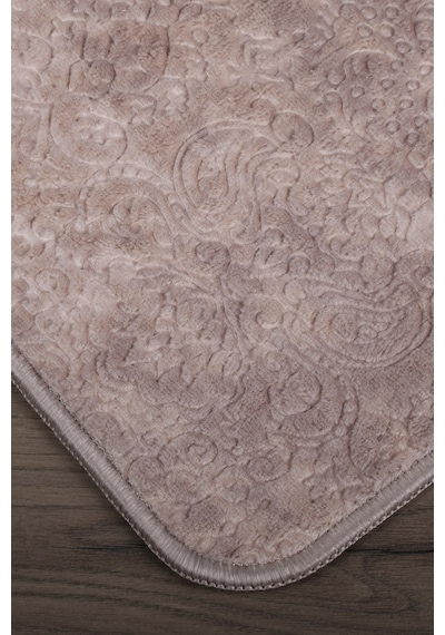 Nova Kahve Büyük Ebat 80x150 + 50x80 Cm 2'li Banyo Halısı Paspas Kahverengi