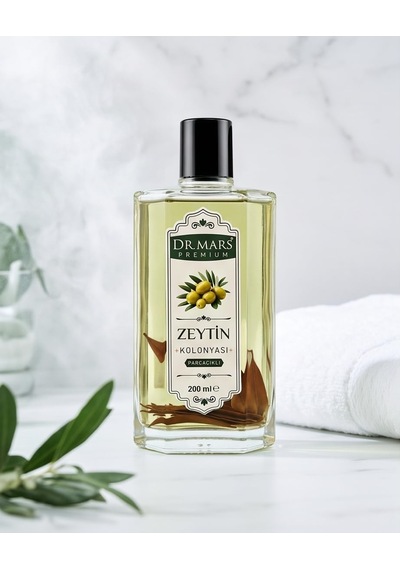 Dr.mars Premium Zeytin Kolonyası Parçacıklı 200 Ml, Cam Şişe