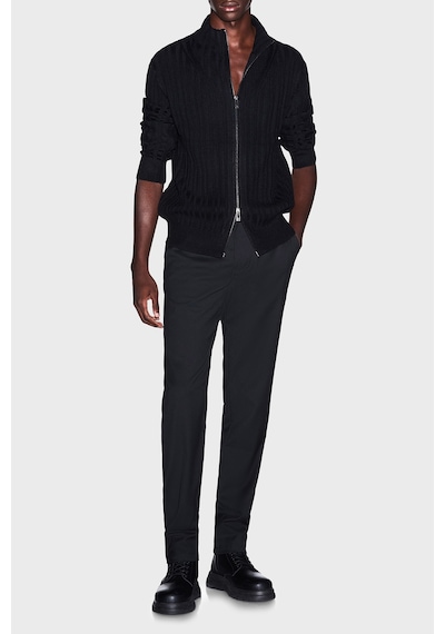 Armani Exchange Pamuklu Regular Fit Dik Yaka Hırka Erkek Hırka Xm002998 Af14008 Uc001 Siyah