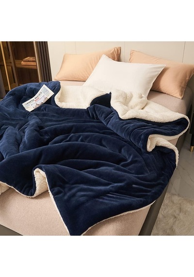 Mulberry Sherpa Polar Çift Taraflı Çift Kişilik Battaniye 220 x 240