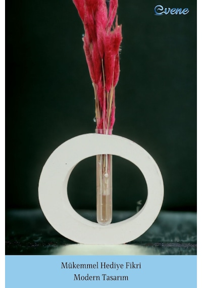Vazo Küçük Vazo Masa Üstü Vazo Ev Dekorasyon Vazo Model 25 Beyaz Beyaz