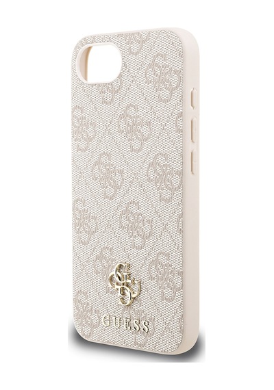Apple iPhone 16e Uyumlu Kılıf Guess Lisanslı M-safe Şarj Özellikli Small 4g Classic Kapak Pembe