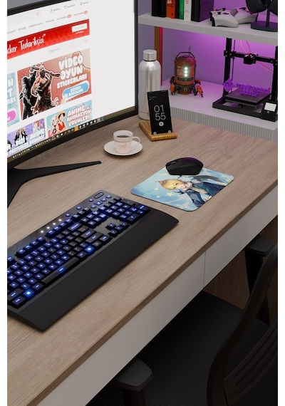 Mika Genshin Impact Anime Oyuncu V5 - 22x18 Gaming Mouse Pad Fare Altlığı