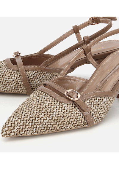Hotiç Kadın Bej Hasır Detaylı Arkası Açık Stiletto 01ayh320820a313 01ayh320820a313 Bej
