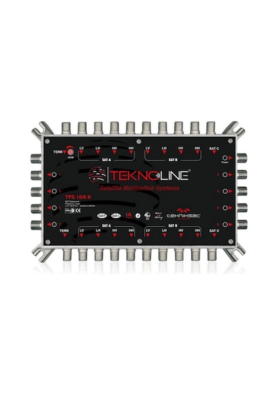 Teknoline Zamak Multiswitch 10x8 Kaskatlı Uydu Dağıtım Santrali