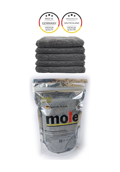 Mole Mikrofiber Çift Yüzlü Oto Kurulama Havlusu 50x70 440gsm