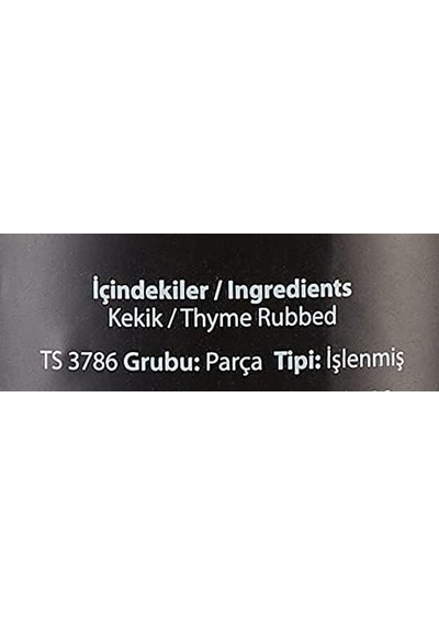 Plant Love Organic Bağdat Kekik Tuzluklu Cam 13 Gr Acı Kahverengi