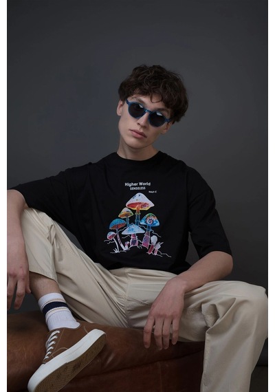 Startmore Unisex Higher World Siyah Tshirt Siyah