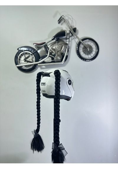 Motor & Motosiklet Çift Siyah Örgü Saç Kask Dış Aksesuarı Diğer