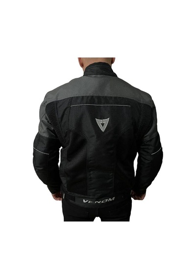 Venom Motosiklet Montu Erkek Black-grey Dynamic V2 Mont 4 Mevsim Motorcu Montu
