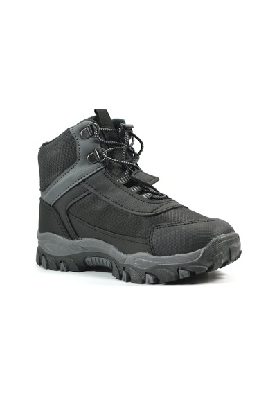 Cool Alfa Siyah Lastikli Soft Shell Outdoor Erkek Çocuk Bot Siyah