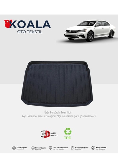 Volkswagen Passat Sedan B8 2015 Ve Sonrası 3d Bagaj Havuzu