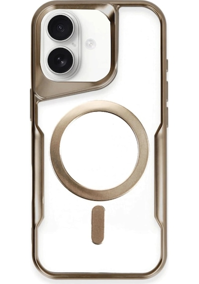 Newface - 658 - Apple iPhone Uyumlu 16 Kılıf Boyi Magsafe Silikon Kapak - Csmo-tex - - Kahverengi