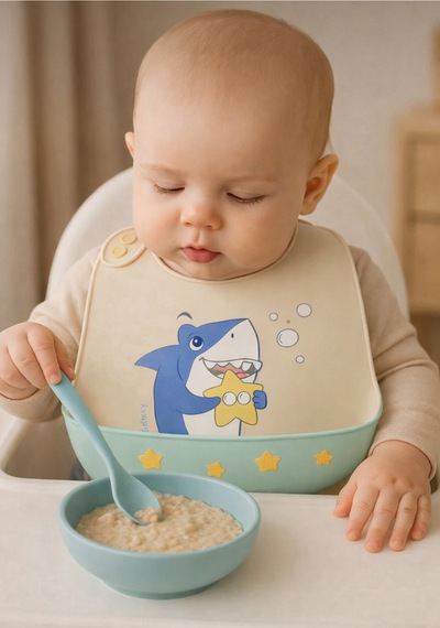 Silikon Bebek Mama Önlüğü Çocuk Mama Önlük Leke Tutmaz Yıkanabilir 829650711