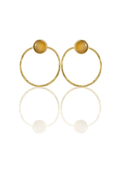 Kadir Jewellery 22 Ayar Altın Kaplama Kadın Halka Küpe -el İşçiliği Ve Hipoalerjenik Küpe Sarı 10255019