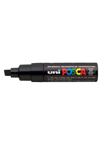 Uni-ball Markör Boyama Posca Su Bazlı Poster 8.0 Mm Siyah Pc-8k Çok Renkli
