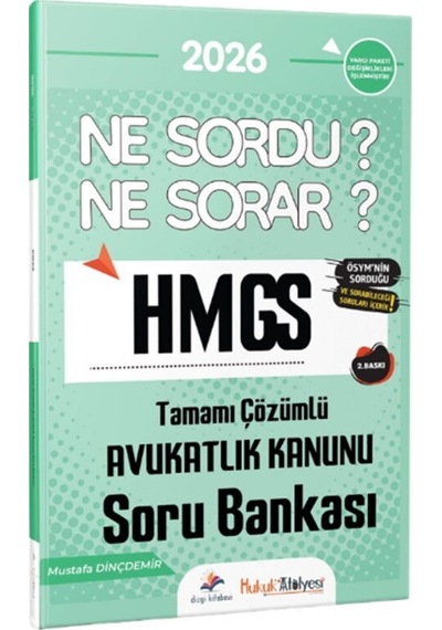 Dizgi Kitap 2026 Hukuk Atölyesi Hmgs Ne Sordu Ne Sorar Avukatlık Kanunu Tamamı Çözümlü Soru Bankası