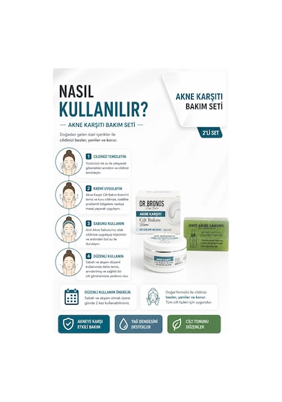 Dr. Bronos Anti Akne Cilt Bakım Kremi 150 ML + Anti Akne Sabunu
