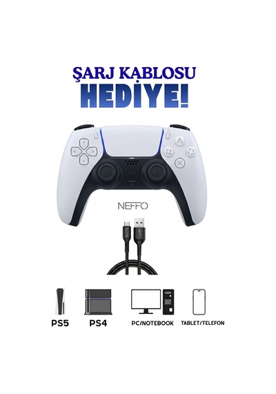 Bluetooth Oyun Kolu Ps4 Ps5 Ve Pc Uyumlu Wireless Kablosuz Oyun Kolu Joystick
