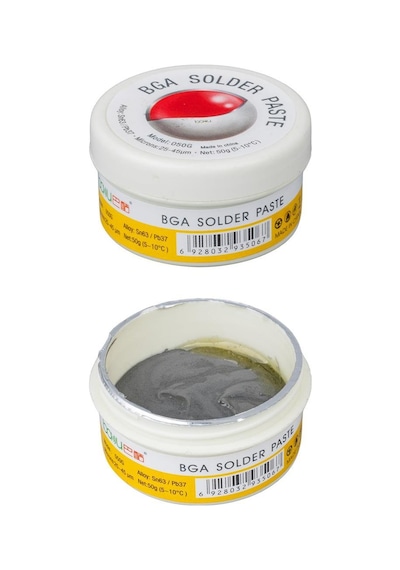 Ayt Baku Bk-050g 50 Gram Sıvı Krem Lehim Havya Bga İşlemleri İçin Profesyonel Kalite 25-45 Mikron