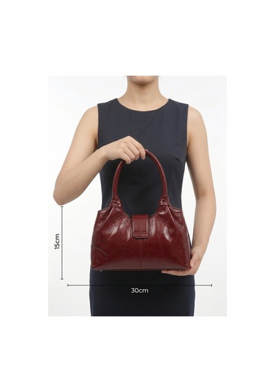 Levano Leather Premium Hakiki Dana Derisi Kadın Omuz Çantası Bordo
