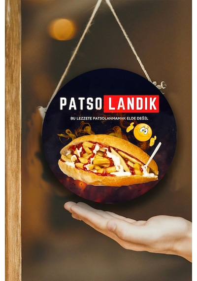 Patso Salonu İçin Duvar, Kapı, Çift Taraflı Askılı Pano Karşılama Tabelası, Patso Dükkan Süs Dekor