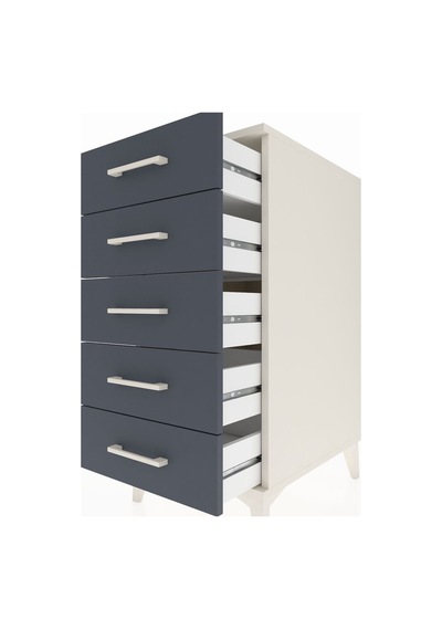 Kronos Komodin 5 Çekmeceli 44x59x96 Aytaşı-antrasit Aytaşı