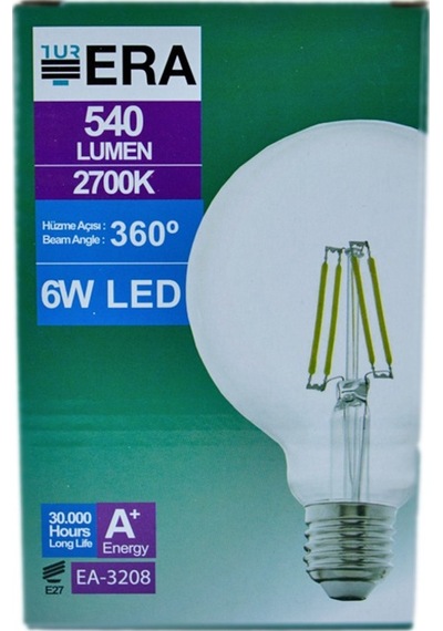 Era 6W 230V 2700K E27 G95 Led Flamanlı Normal Ampul