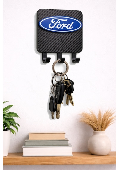 Ford Logolu Anahtar Askılığı Duvar Tipi Anahtarlık Askısı 96x77mm