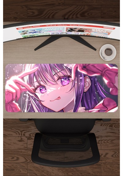 Oshi No Ko Anime V1 - 70x30 Xl Gaming Kauçuk Kaymaz Taban Mouse Pad Fare Altlığı