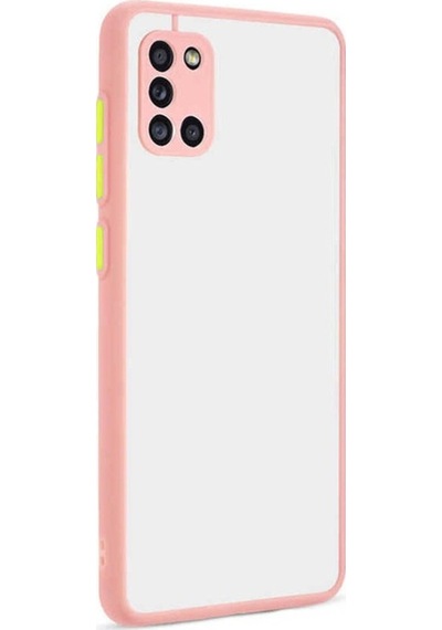 Galaxy Uyumlu A31 Kılıf Zore Hux Kapak Pembe