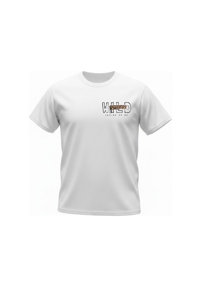 Urbantrendstore Unisex Wild Desen Yazlık Beyaz Tshirt Cat Oversize Fit Rahat Geniş Salaş T-shirt Günlük Tişört