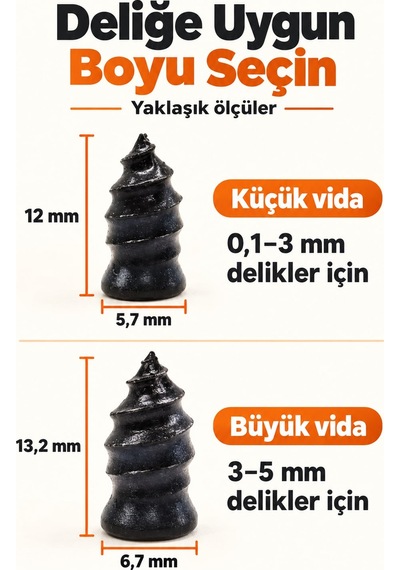 Lastik Tamir Vidası Dubleks Oto Tamir Seti Kiti 10 Adet Kauçuk Vida