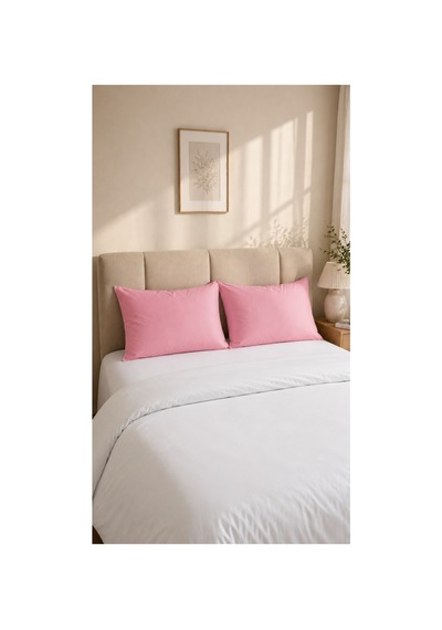 2'li Pamuklu Kumaş Yastık Kılıfı Seti Pembe - 880722868 Pembe