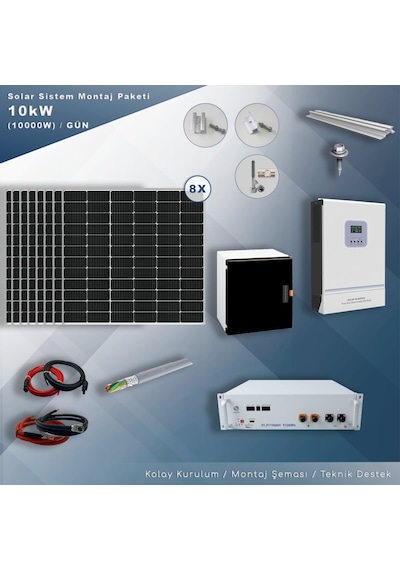 Matech 10 KW Solar Paket Sistem 10000W/gün
