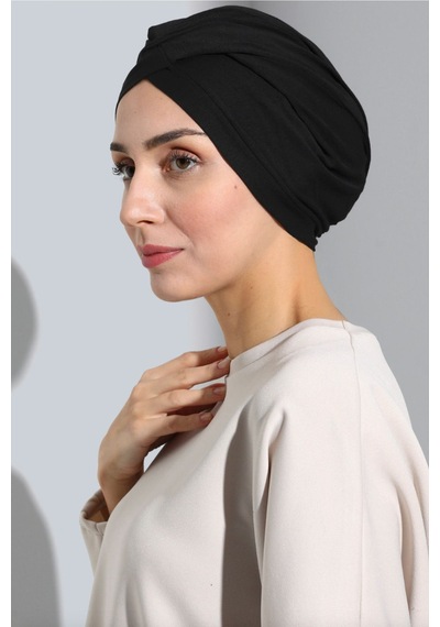 Umttrend Aura Hazır Türban Bone Penye Siyah Bone Çapraz Bantlı Kadın Tesettür Bone Iç Ve Dış Bone Umttrend Aura Hazır Türban Bone Penye Siyah Bone Çapraz Bantlı Kadın Tesettür Bone Iç Ve Dış Bone