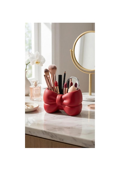 Fiyonk Makyaj Organizer-2 Kırmızı Kırmızı