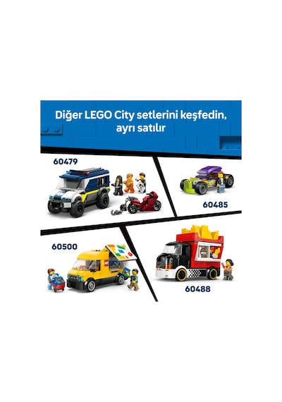 LEGO® City Elektrikli Süper Araba Yapım Seti 60486-5 Yaş Üzeri Çocuklar için Sürücü Minifigürlü Yaratıcı Oyuncak Yapım Seti (109P)