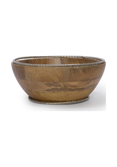 Yargıcı Metal Detaylı Mango Ağacı Servis Kasesi 25x10 Cm 26knhs1041n St