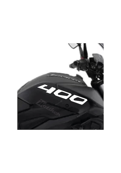 Bajaj Dominar Beyaz 400 Yazı Sticker Etiket Modeli
