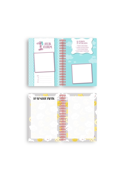 Bebek Anı Defteri Ve Hamile Albümü Pembe + Sticker