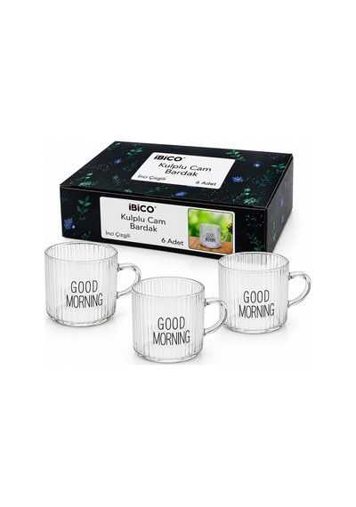 Diyarı Fırsat Good Morning Yazılı Kulplu Kahve Yanı Su Bardağı 90 Ml 48'li Paket Diğer