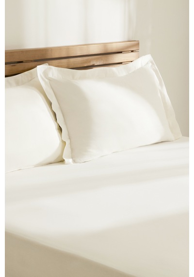 Kaşmir Home Basic %100 Pamuk Tek Kişilik Çarşaf Takımı Offwhite Beyaz