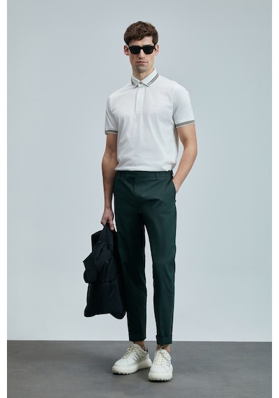 Lufian Samuel Smart Erkek Chino Pantolon Slim Fit Yeşil Yeşil 111190343100600 Yeşil