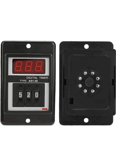Asy-3d Dc 24v Gecikmeli Dpdt Dijital Zaman Rölesi - 999m