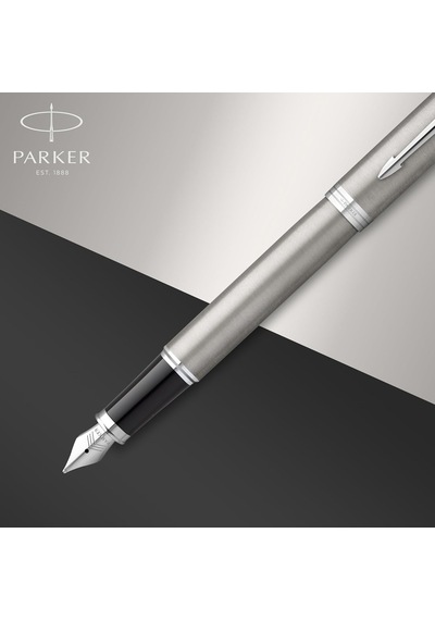 Parker Im Doldurucu / Krom Süslemeli Paslanmaz Çelik / Orta Uçlu Ve Mavi Mürekkepli Dolma Kalem / Hediye Kutusu Genel