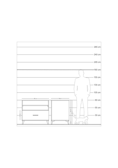 Kronos Şifonyer 2 Raflı Tek Çekmeceli 88x59x80 Çam-aytaşı Atlas Çam