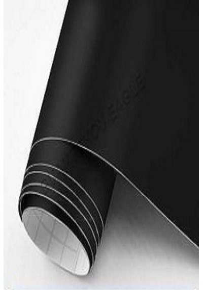 Mat Siyah Yapışkanlı Kaplama Folyosu 122 Cm X 1 Mt